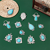   12Pcs 6 Style Synthetic Turquoise Pendants FIND-PH0005-12-2