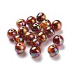 UV Plating Rainbow Iridescent Acrylic Beads PACR-H003-25-1