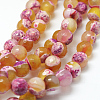 Natural Fire Agate Bead Strands G-F343-02-8mm-05-1