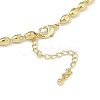 Rack Plating Brass Textured Teardrop Link Chain Necklaces for Women NJEW-K382-08G-2