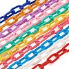 Yilisi 40 Strands 10 Colors Handmade Opaque Acrylic Paperclip Chains KY-YS0001-04-13