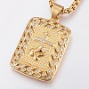 304 Stainless Steel Pendant Necklaces NJEW-G308-04G-1