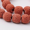 Round Synthetic Lava Beads Strands G-N0116-12mm-12-1