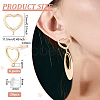 BENECREAT 6 Pairs Brass Stud Earring Findings KK-BC0008-61-2