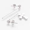 (Jewelry Parties Factory Sale)304 Stainless Steel Dangle Stud Earrings EJEW-G225-03P-2