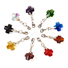 Pandahall 36Pcs 9 Colors Cross Glass Pendant Decoration HJEW-TA0001-08-10