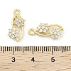 Brass Micro Pave Clear Cubic Zirconia Pendants ZIRC-P120-14G-3