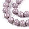 Opaque Solid Color Glass Beads Strands GLAA-T032-P6mm-07-2