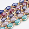 Opaque Glass Beads Strands EGLA-P042-B-1