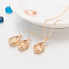 Trendy Brass Glass Party Jewelry Sets SJEW-BB15413-B-7
