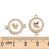 Natural White Shell Connector Charms BSHE-G034-36G-3