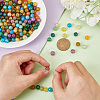 ARRICRAFT 270Pcs 9 Colors Imitation Cracked Jade Glass Beads Sets GLAA-AR0001-37-3