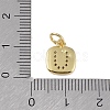 Rack Plating Brass Micro Pave CLear Cubic Zirconia Charms KK-E110-14G-U-3