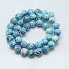 Synthetic Ocean White Jade Beads Strands X-G-C219-10mm-02-2