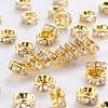Iron Rhinestone Spacer Beads X-RB-A009-8MM-G-1