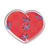 Valentine's Day Printed Heart Theme Acrylic Pendants OACR-B015-01B-05-1