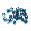 Faceted Round Glass Cabochons X-GGLA-L008A-17-2