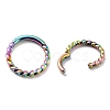 Ion Plating(IP) Twisted Ring Hoop Earrings for Girl Women STAS-K233-02B-MC-2