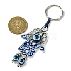 Alloy with Resin Evil Eye Charms Keychains KEYC-JKC00619-02-3