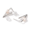 Anti-Tarnish Sterling Silver Stud Earrings EJEW-C087-11A-P-2