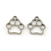 Dog Paw Prints Tibetan Style Alloy Pendants X-TIBEP-R338-01AS-NR-1