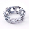 Opaque Acrylic Curb Chain Finger Rings RJEW-JR00326-01-3