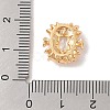 Brass Micro Pave Cubic Zirconia Beads with Glass KK-B100-075G-4