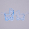 Baby Carriage Shaped Transparent Plastic Candy Boxes CON-WH0080-52A-2