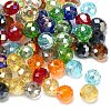 Electroplate Faceted Rondelle AB Color Plated Transparent Glass Beads GLAA-R152-4mm-M2-1