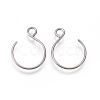 304 Stainless Steel Earring Hooks STAS-O119-10P-B-2
