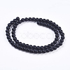 Synthetic Black Stone Bead Strands X-G-R345-6mm-38-1-2