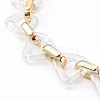 Acrylic & CCB Plastic Chain Necklaces NJEW-JN03329-04-2