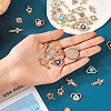 40Pcs 20 Styles Evil Eye Zinc Alloy Enamel Connector Charms ENAM-TA0001-37-14