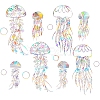 Jellyfish Rainbow Prism Electrostatic Window Stickers PW-WGD5262-01-1