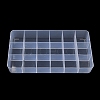 18 Grids Transparent Plastic Jewelry Trays CON-K002-02B-1