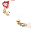 Glass Seed & Natural Agate Beaded Bracelet with Brass Magnetic Clasp BJEW-JB07803-8