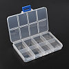 8 Grides Plastic Bead Storage Containers CON-WH0084-59-2