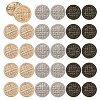 CHGCRAFT 30Pcs 3 Style Zinc Alloy Shank Buttons FIND-CA0008-90-1