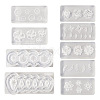 9Pcs 9 Style DIY Shell/Flower/Leaf/Feather Shape Earring Ornament Silicone Molds DIY-TA0004-28-2