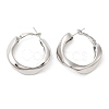 Brass Twist Hoop Earrings for Women EJEW-K248-16P-1
