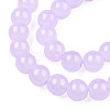 Imitation Jade Glass Beads Strands DGLA-S076-8mm-27-01-2