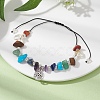 Chakra Natural & Synthetic Gemstone Braided Bead Bracelets BJEW-JB09824-03-4