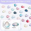 HOBBIESAY 150Pcs 10 Colors Transparent Spray Painted Glass Beads GLAA-HY0001-15-2