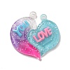 Gradient Color Translucent Resin Pendants RESI-G048-01D-1