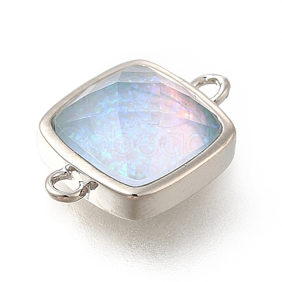 Synthetic Opal Connector Charms G-P487-01P-1