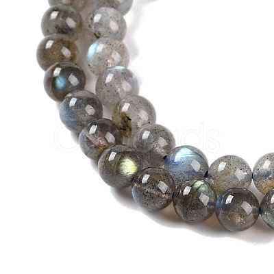 Grade AA Natural Gemstone Labradorite Round Beads Strands G-E251-33-6mm-01-1