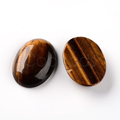 Oval Natural Tiger Eye Cabochons G-I172-22x30mm-06-1