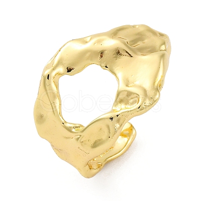 Textured Brass Cuff Finger Rings for Women RJEW-G337-29G-1