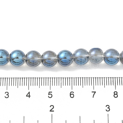 Transparent Electroplate Glass Beads Strands GLAA-T032-T8mm-C03-1