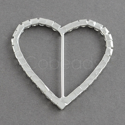 Shining Heart Wedding Invitation Ribbon Buckles RB-R008-02-1